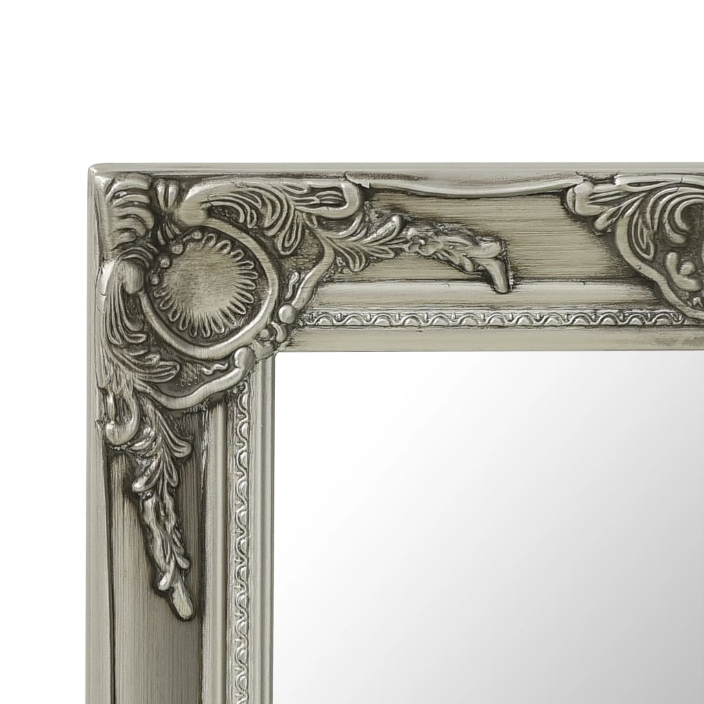 Oglindă de perete în stil baroc, argintiu, 50 x 50 cm Lando - Lando