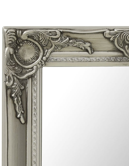 Încărcați imaginea în vizualizatorul Galerie, Oglindă de perete în stil baroc, argintiu, 50 x 60 cm - Lando
