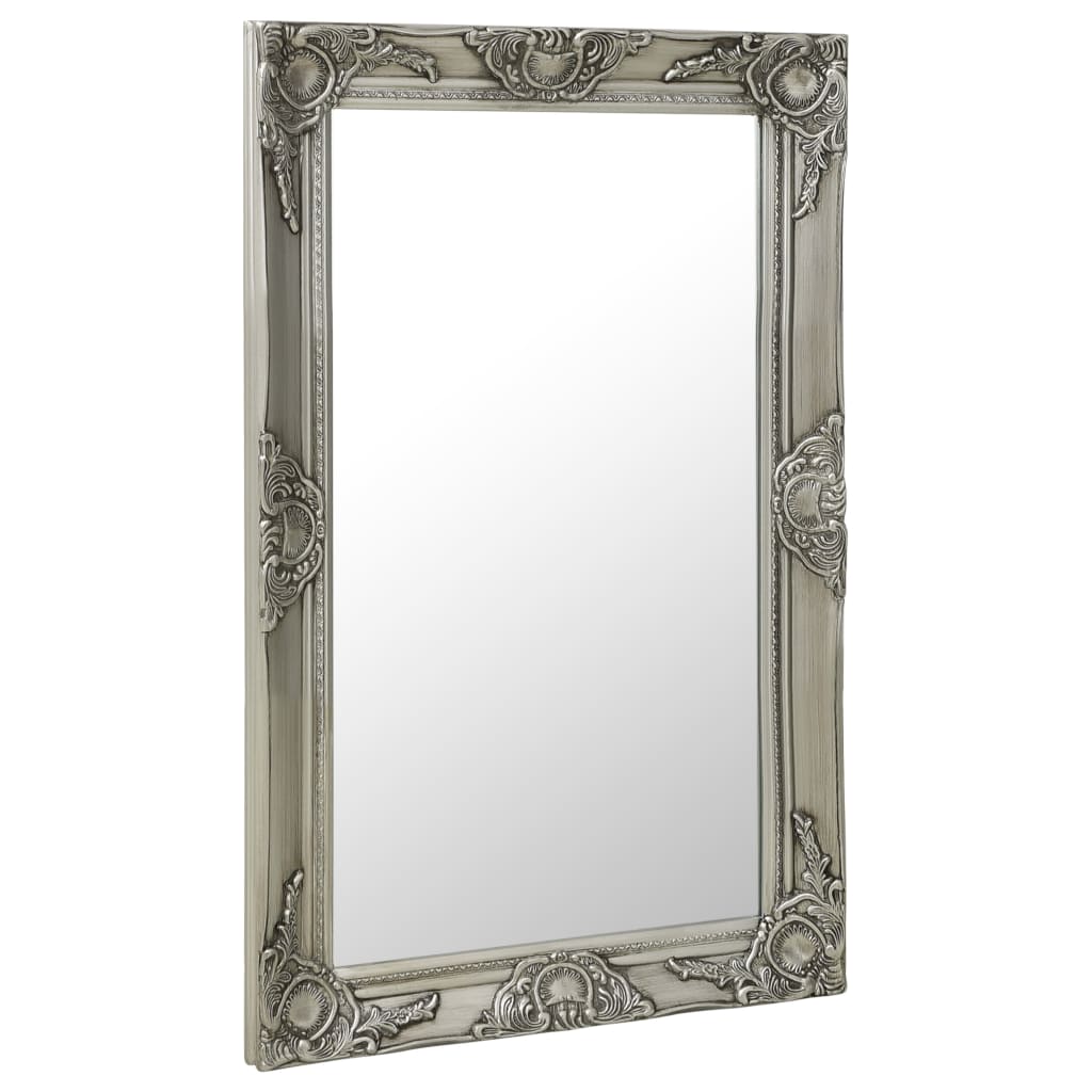 Oglindă de perete în stil baroc, argintiu, 50 x 80 cm Lando - Lando