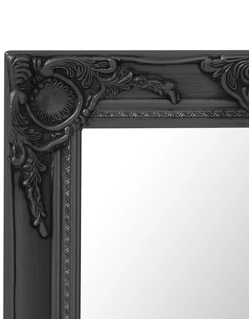 Încărcați imaginea în vizualizatorul Galerie, Oglindă de perete în stil baroc, negru, 50 x 80 cm - Lando
