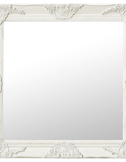 Încărcați imaginea în vizualizatorul Galerie, Oglindă de perete în stil baroc, alb, 60 x 60 cm - Lando
