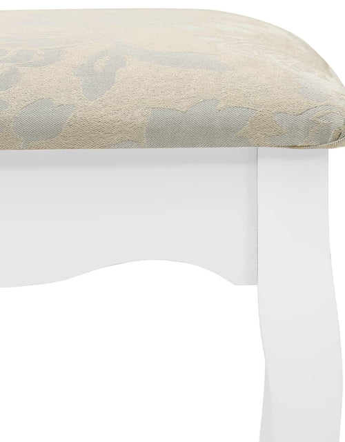 Загрузите изображение в средство просмотра галереи, Set masă de toaletă cu taburet alb 80x69x141 cm lemn paulownia - Lando
