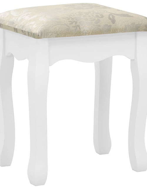 Încărcați imaginea în vizualizatorul Galerie, Set masă de toaletă cu taburet alb 80x69x141 cm lemn paulownia - Lando
