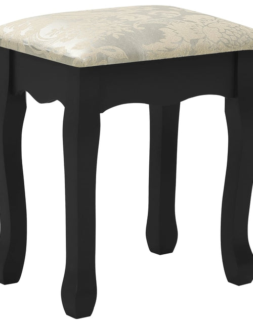 Încărcați imaginea în vizualizatorul Galerie, Set masă toaletă cu taburet negru 80x69x141 cm lemn paulownia - Lando
