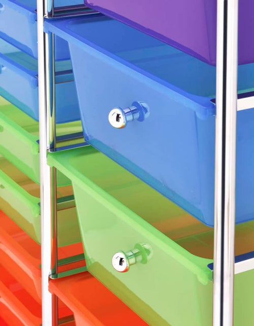 Încărcați imaginea în vizualizatorul Galerie, Cărucior depozitare mobil cu 15 sertare XXL multicolor plastic - Lando
