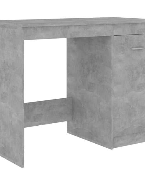 Încărcați imaginea în vizualizatorul Galerie, Birou, gri beton, 140 x 50 x 76 cm, lemn prelucrat Lando - Lando
