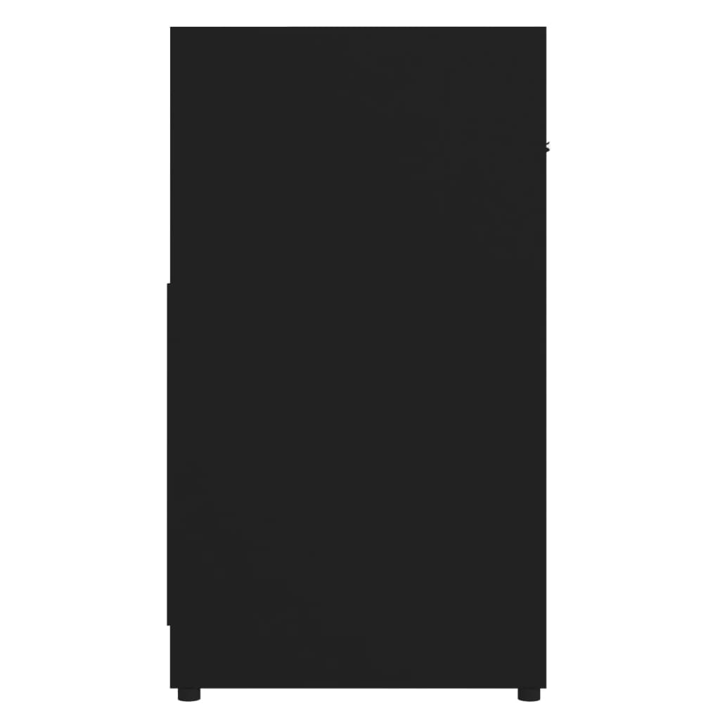 Dulap de baie, negru, 60 x 33 x 61 cm, PAL - Lando