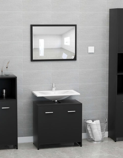 Încărcați imaginea în vizualizatorul Galerie, Dulap de baie, negru, 60 x 33 x 61 cm, PAL - Lando
