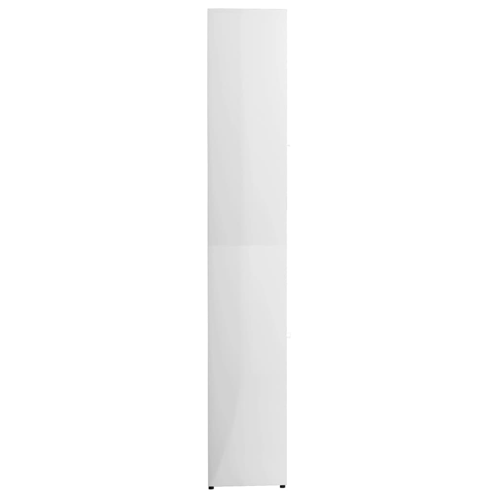 Dulap de baie, alb extralucios, 30x30x183,5 cm, PAL - Lando