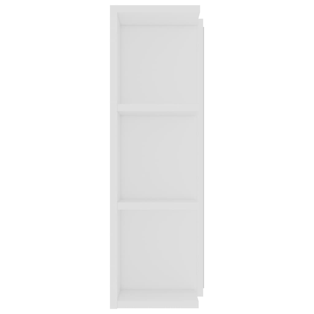 Dulap de baie cu oglindă, alb, 80 x 20,5 x 64 cm, PAL - Lando