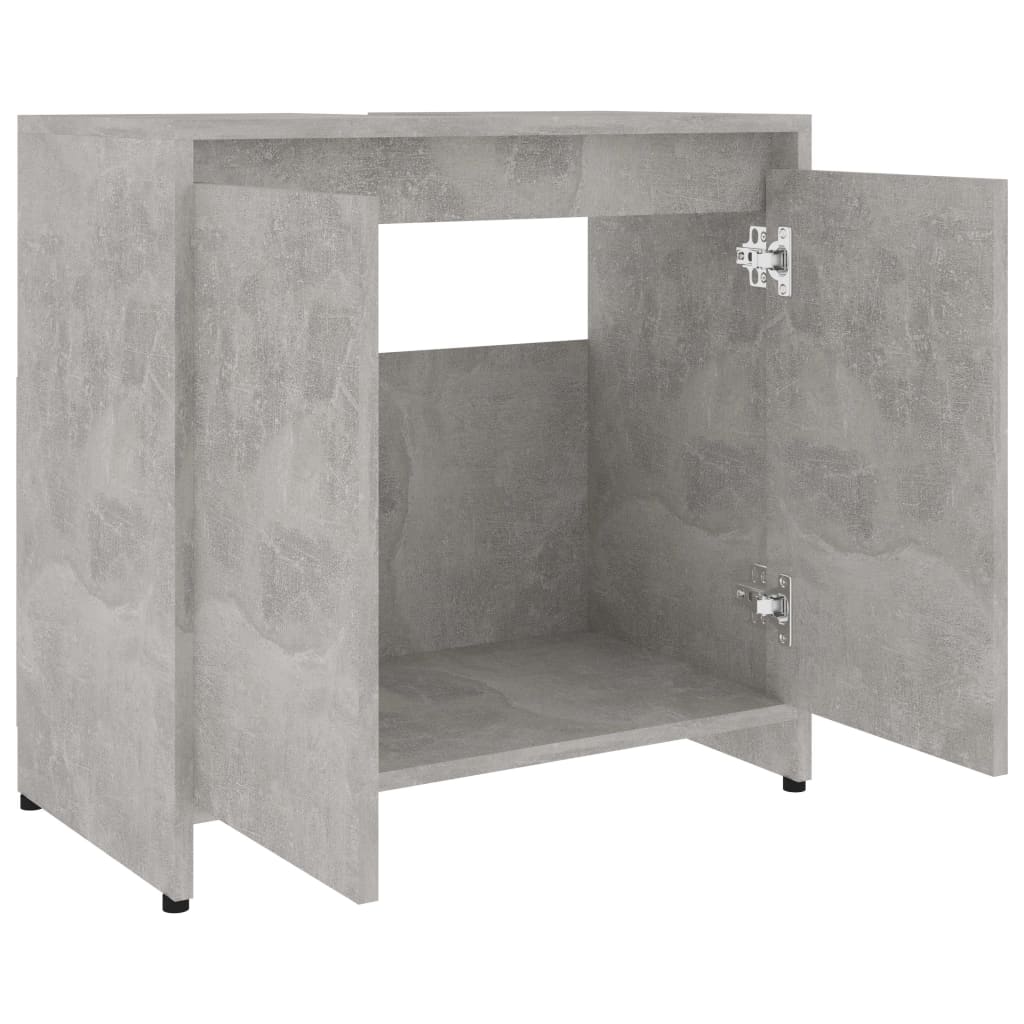 Dulap de baie, gri beton, 60 x 33 x 61 cm, PAL - Lando