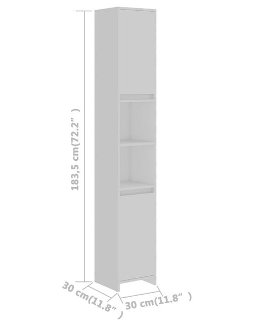 Încărcați imaginea în vizualizatorul Galerie, Dulap de baie, alb, 30x30x183,5 cm, PAL - Lando
