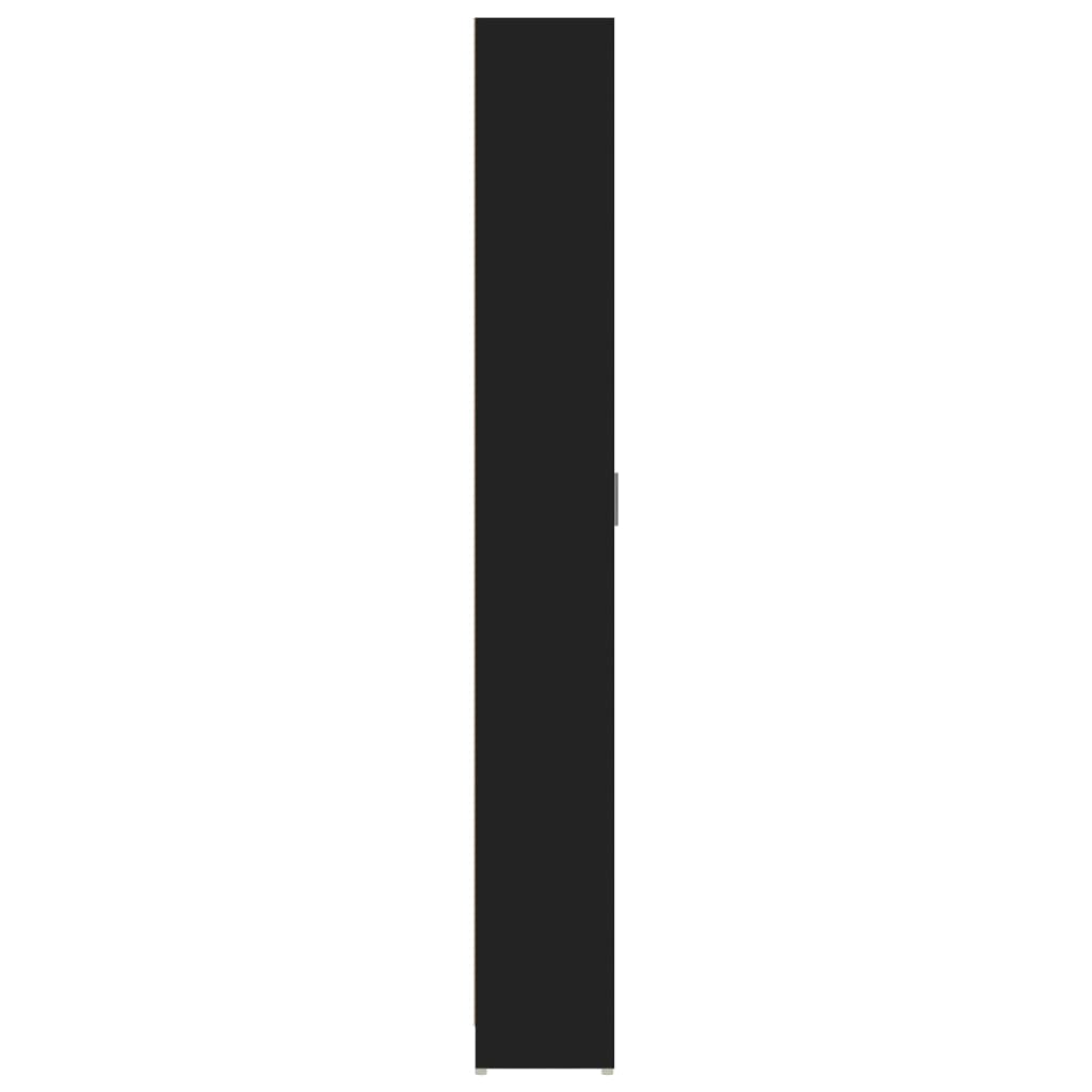 Șifonier de hol, negru, 55 x 25 x 189 cm, PAL - Lando