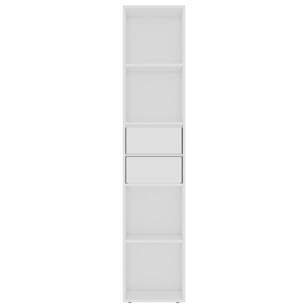 Bibliotecă, alb, 36 x 30 x 171 cm, PAL - Lando