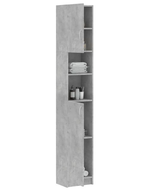 Загрузите изображение в средство просмотра галереи, Dulap de baie, gri beton, 32 x 25,5 x 190 cm, PAL - Lando
