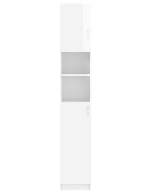Încărcați imaginea în vizualizatorul Galerie, Dulap de baie, alb extralucios, 32 x 25,5 x 190 cm, PAL - Lando
