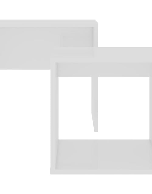 Загрузите изображение в средство просмотра галереи, Set măsuțe de cafea, alb, 48x30x45 cm, PAL Lando - Lando
