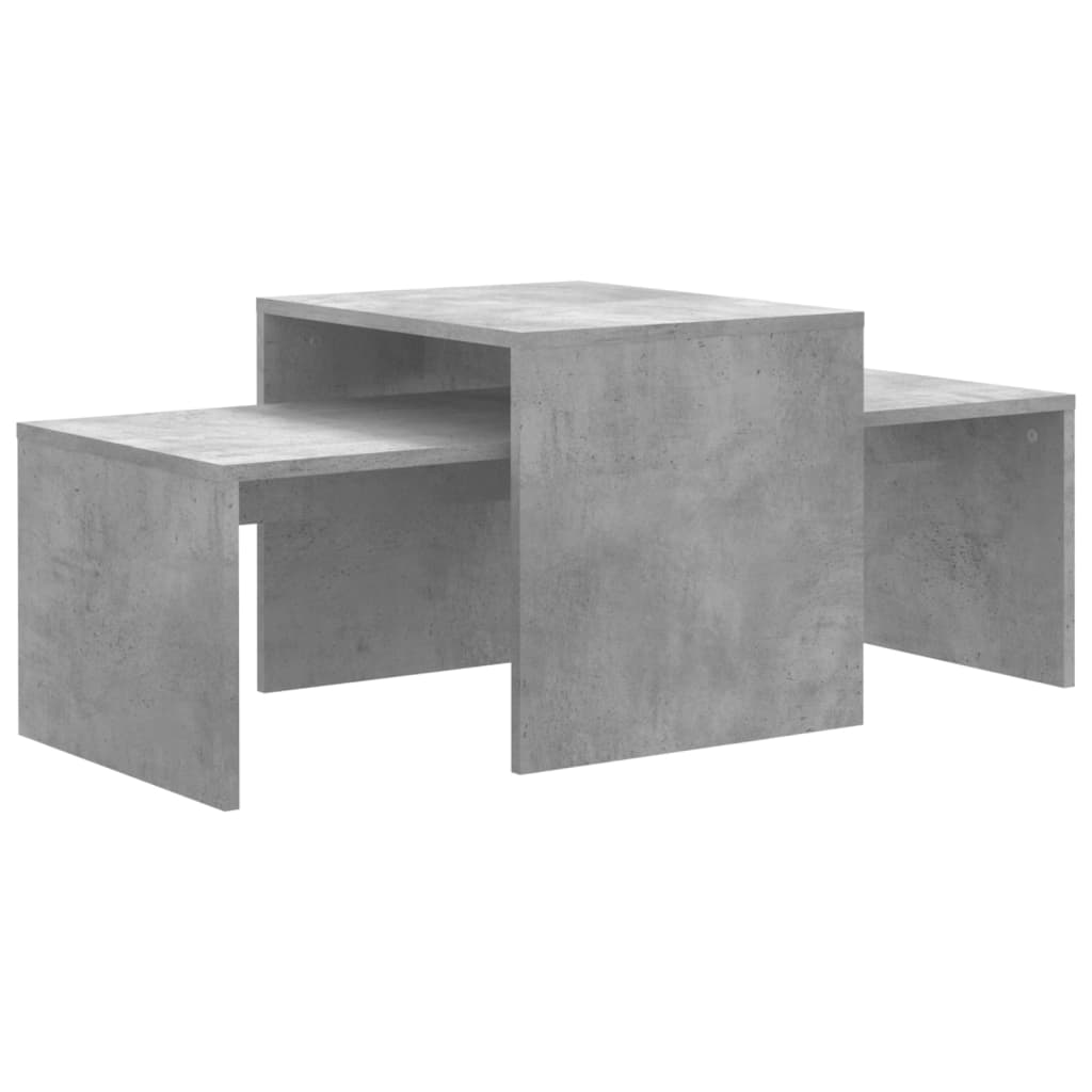 Set măsuțe de cafea, gri beton, 100x48x40 cm, PAL Lando - Lando