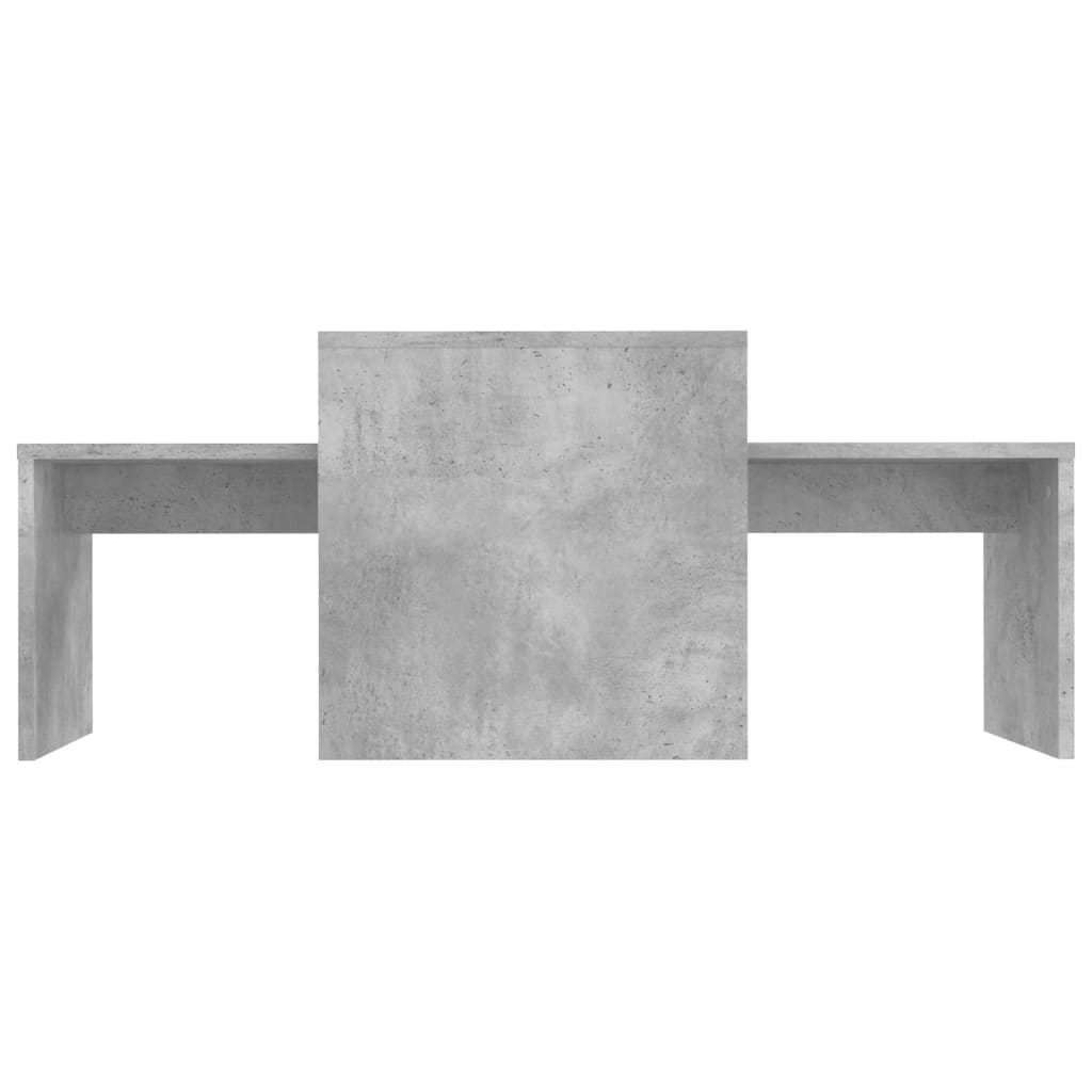 Set măsuțe de cafea, gri beton, 100x48x40 cm, PAL Lando - Lando