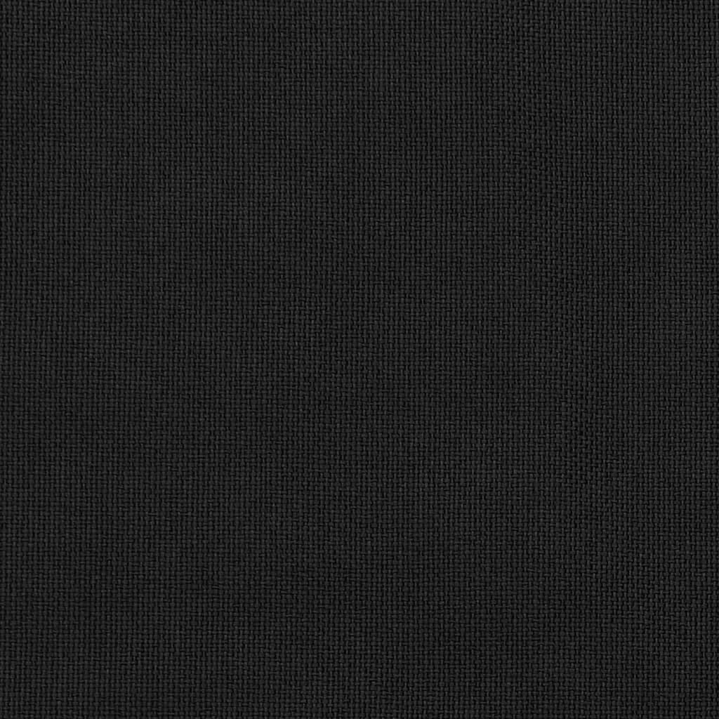 Perdele opace, aspect pânză, ocheți, 2 buc., negru, 140x245 cm - Lando