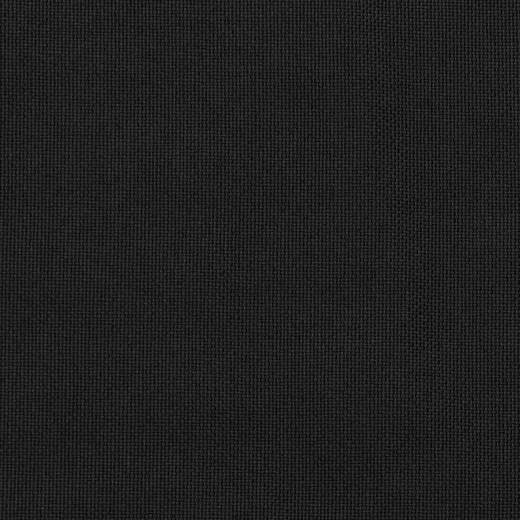 Perdele opace aspect pânză, cârlige, 2 buc., negru, 140x225 cm Lando - Lando