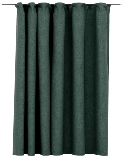 Загрузите изображение в средство просмотра галереи, Draperie opacă, aspect de in, verde, 290 x 245 cm, cu cârlige Lando - Lando
