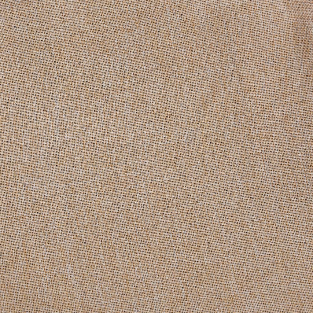 Draperii opace aspect in, cu cârlige, 2 buc., bej, 140x175 cm - Lando