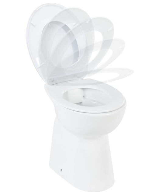 Загрузите изображение в средство просмотра галереи, Vas WC fără ramă, închidere silențioasă, + 7 cm, alb, ceramică Lando - Lando
