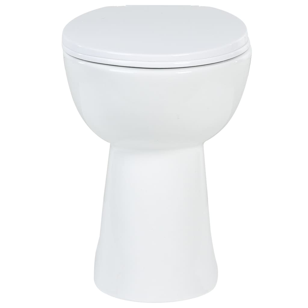 Vas WC fără ramă, închidere silențioasă, + 7 cm, alb, ceramică Lando - Lando
