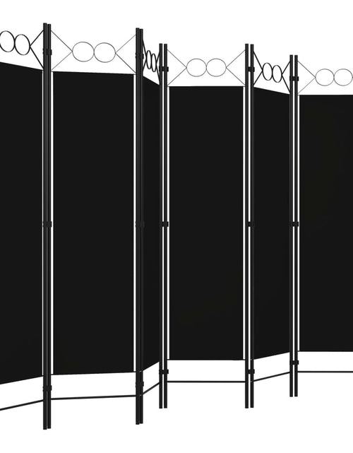 Încărcați imaginea în vizualizatorul Galerie, Paravan de cameră cu 6 panouri, negru, 240 x 180 cm - Lando
