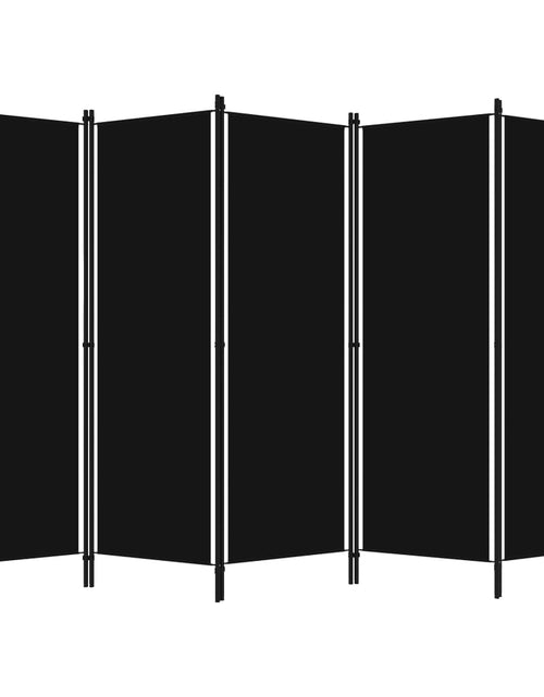 Încărcați imaginea în vizualizatorul Galerie, Paravan de cameră cu 5 panouri, negru, 250 x 180 cm - Lando
