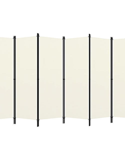 Загрузите изображение в средство просмотра галереи, Paravan cameră cu 6 panouri, alb crem, 300 x 180 cm - Lando
