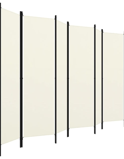Загрузите изображение в средство просмотра галереи, Paravan cameră cu 6 panouri, alb crem, 300 x 180 cm - Lando
