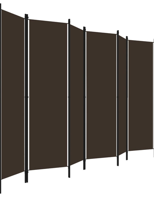 Încărcați imaginea în vizualizatorul Galerie, Paravan de cameră cu 6 panouri, maro, 300 x 180 cm - Lando
