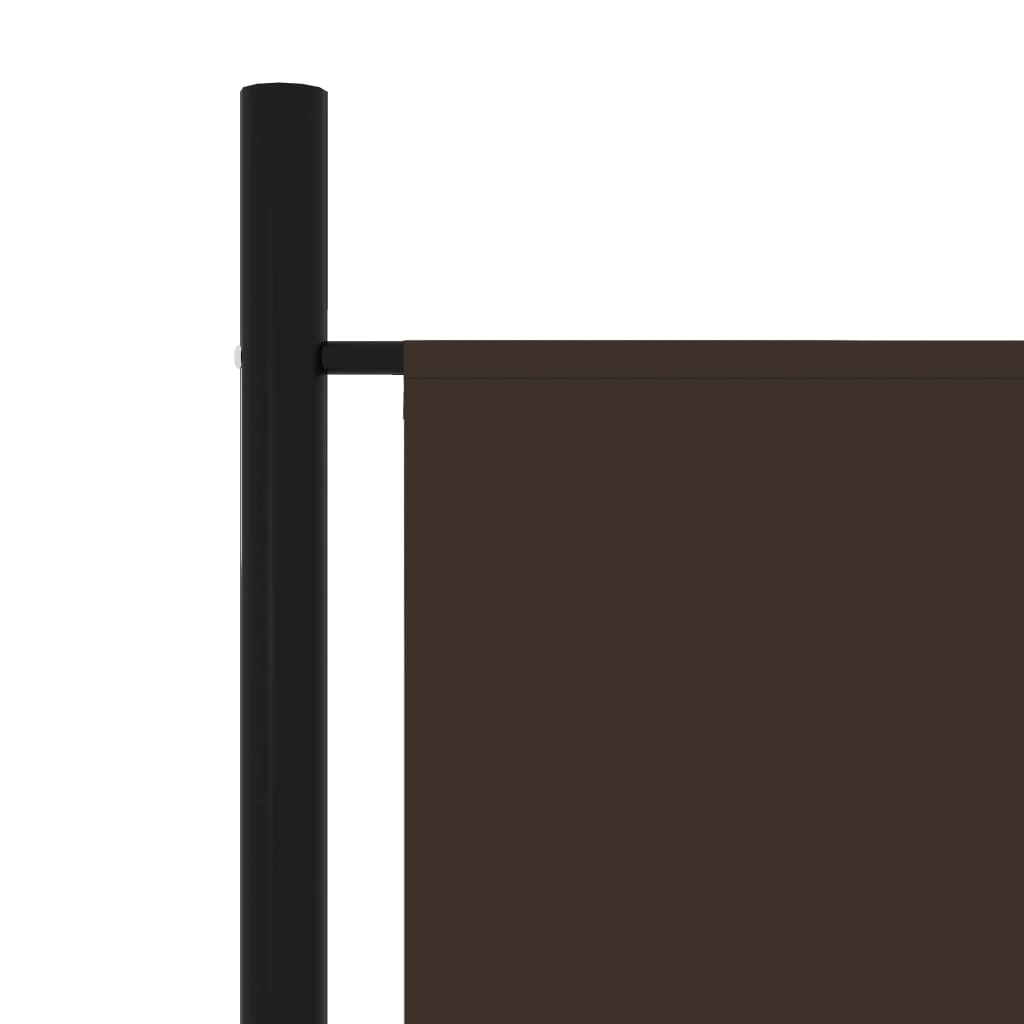 Paravan de cameră cu 6 panouri, maro, 300 x 180 cm - Lando