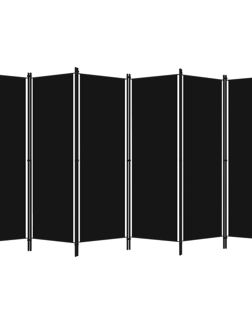 Încărcați imaginea în vizualizatorul Galerie, Paravan de cameră cu 6 panouri, negru, 300 x 180 cm - Lando

