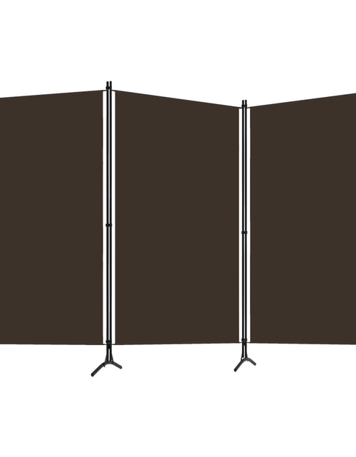 Загрузите изображение в средство просмотра галереи, Paravan de cameră cu 3 panouri, maro, 260 x 180 cm, textil - Lando
