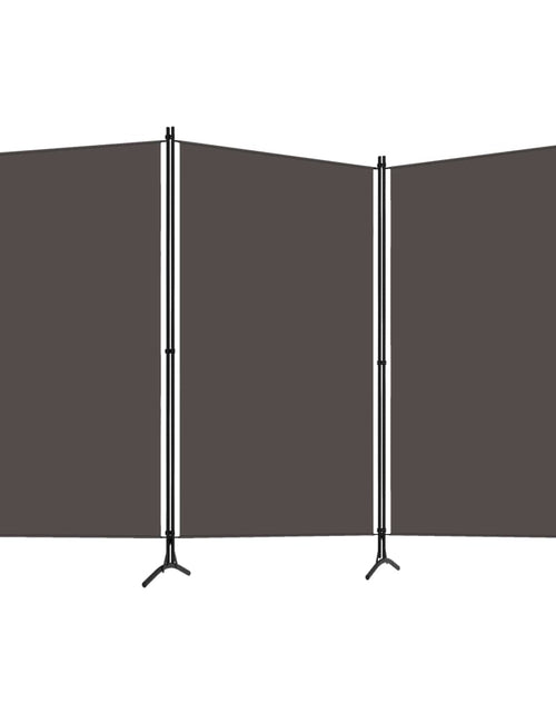 Încărcați imaginea în vizualizatorul Galerie, Paravan de cameră cu 3 panouri, antracit, 260 x 180 cm, textil - Lando
