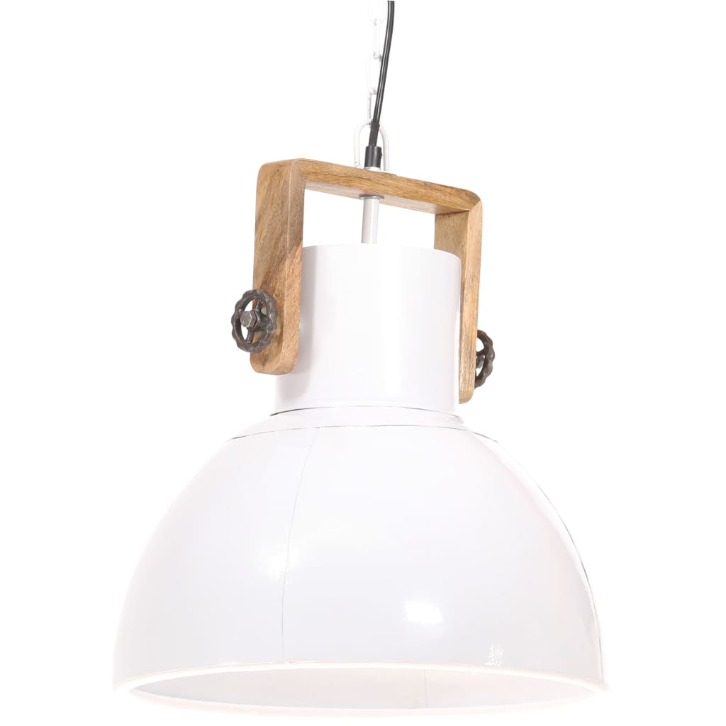 Lampă suspendată industrială, 25 W, alb, 40 cm, E27, rotund Lando - Lando