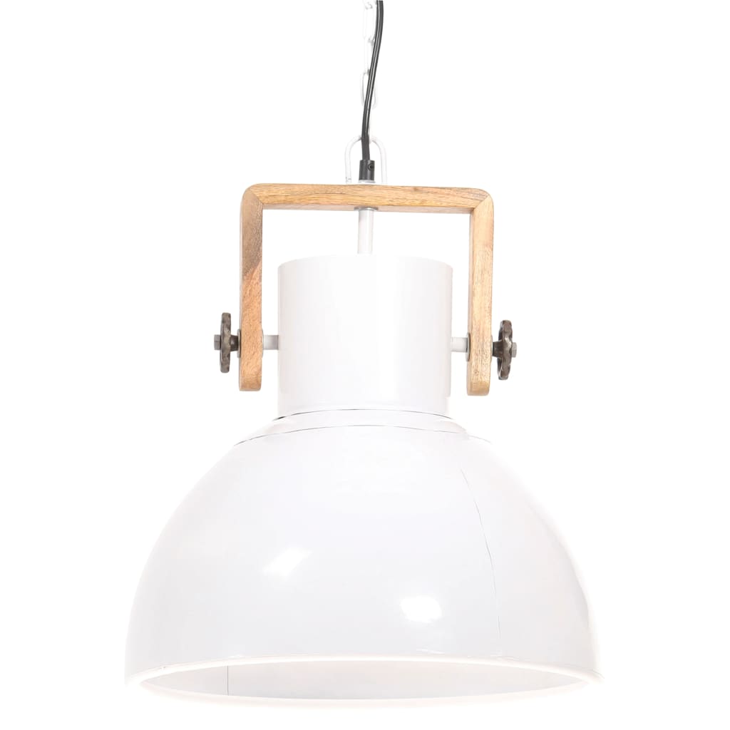 Lampă suspendată industrială, 25 W, alb, 40 cm, E27, rotund Lando - Lando