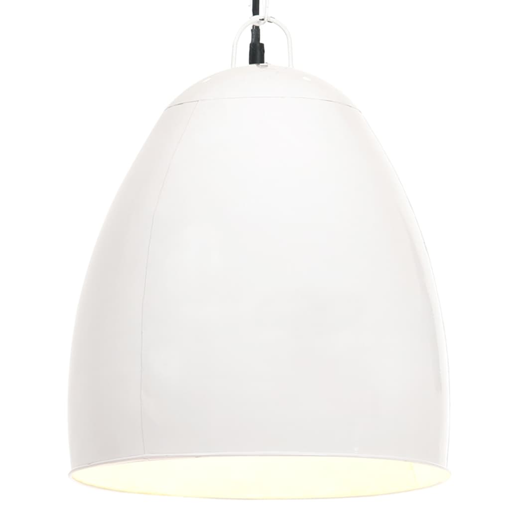 Lampă suspendată industrială, 25 W, alb, 42 cm, E27, rotund Lando - Lando