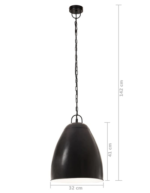 Încărcați imaginea în vizualizatorul Galerie, Lampă suspendată industrială, negru, 32 cm, E27, rotund, 25 W Lando - Lando
