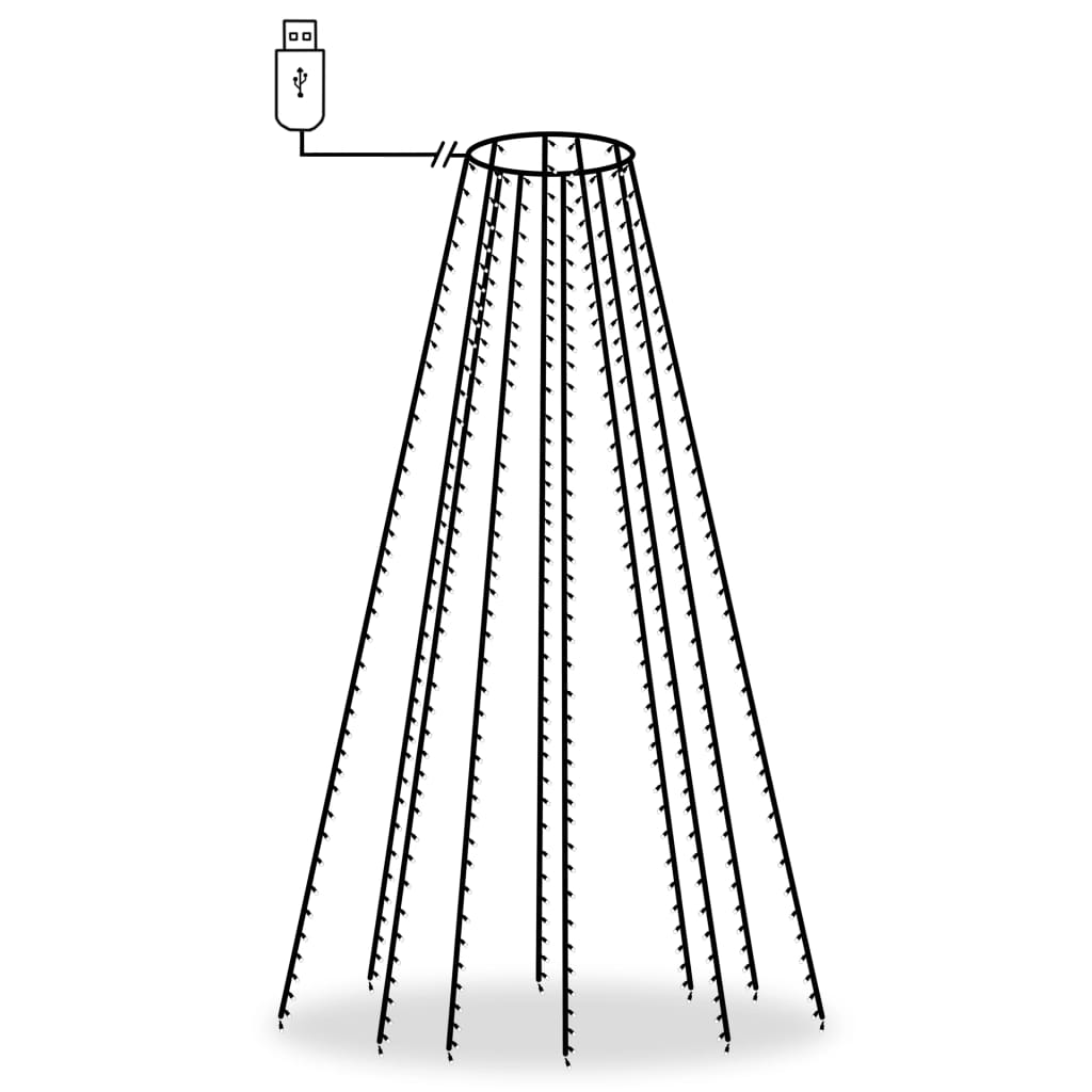 Instalație lumini brad de Crăciun cu 500 LED-uri, 500 cm Lando - Lando