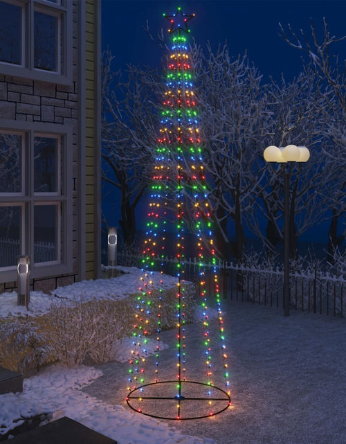 Загрузите изображение в средство просмотра галереи, Decorațiune brad Crăciun conic 400 LED-uri colorate 100x360 cm Lando - Lando
