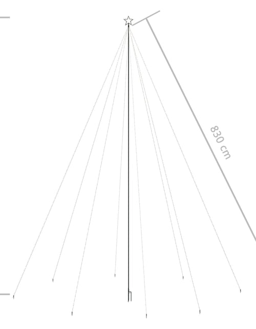Загрузите изображение в средство просмотра галереи, Cascadă de lumini pom Crăciun 8 m interior/exterior 1300 leduri - Lando

