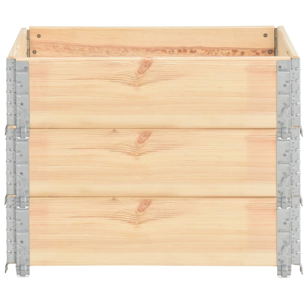 Straturi înălțate, 3 buc., 60 x 80 cm, lemn masiv de pin - Lando