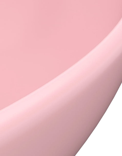 Загрузите изображение в средство просмотра галереи, Chiuvetă de lux, roz mat, 40 x 33 cm, ceramică, formă ovală Lando - Lando
