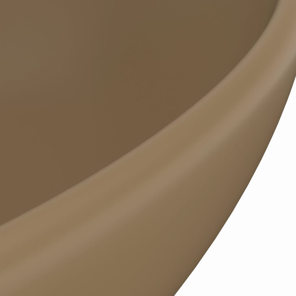 Chiuvetă de lux, crem mat, 40 x 33 cm, ceramică, formă ovală Lando - Lando