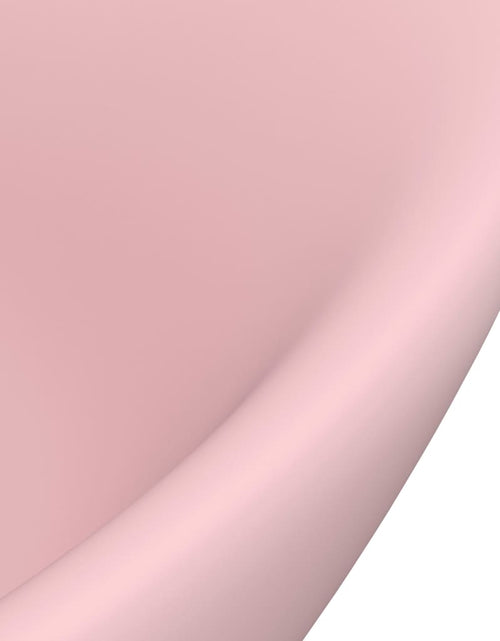 Încărcați imaginea în vizualizatorul Galerie, Chiuvetă lux cu preaplin, roz mat, 58,5x39 cm ceramică, oval Lando - Lando
