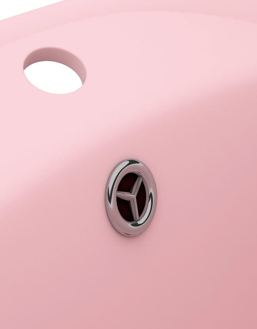 Încărcați imaginea în vizualizatorul Galerie, Chiuvetă lux cu preaplin, roz mat, 58,5x39 cm ceramică, oval Lando - Lando
